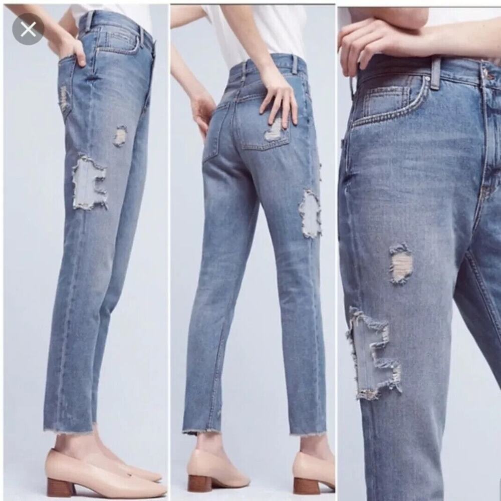 Anthropologie Pilcro Tilde High Rise Cropped Jeans Size 27"